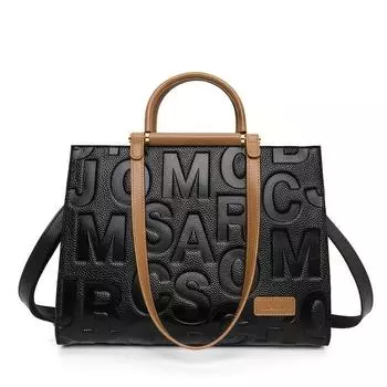 Роскошная кожаная большая сумка, сумка большой емкости, сумка через плечо с тиснением букв, кошелек для женщин