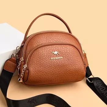 Роскошная кожаная сумка через плечо для женщин, вместительные сумки через плечо, модные сумки