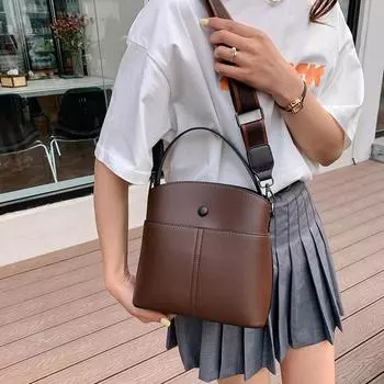 Роскошная кожаная сумка-ведро для женщин, сумки через плечо, высококачественные сумки, женские сумки-мессенджеры