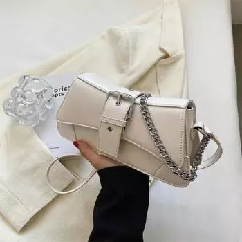 Роскошная легкая сумка для женщин, новая многоцветная сплошная молния из плутония с магнитной пряжкой, модная квадратная сумка через плечо