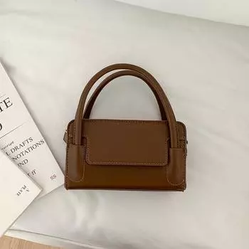 Роскошная летняя сумка из искусственной кожи, одно плечо, женская корейская универсальная сумка через плечо, модная маленькая квадратная сумка Mini(Max Length<20cm)