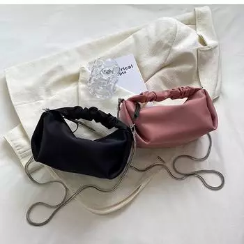 Роскошная летняя сумка, новая, милая, крутая, нейлоновая сумка-облако, модная, цепная, сумка через плечо, универсальная, повседневная, сумка на одно плечо