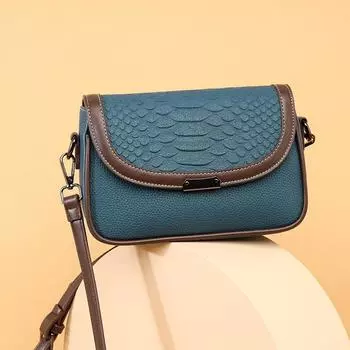 Роскошная маленькая сумка-мессенджер из натуральной кожи с крокодиловым узором, женская сумка через плечо, кошелек, женская сумка из коровьей кожи, новинка 21cm 8cm 15cm чёрный