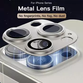 Роскошная металлическая закаленная стеклянная защитная пленка для объектива камеры для iPhone 16 15 14 Plus 13 12 Mini 11 Pro Max Plus, аксессуар для телефона For iPhone 15 Pro Max серый