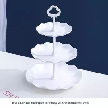 Роскошная многоярусная подставка для фруктов и закусок: Трехъярусная подставка для десертов и конфет для гостиной