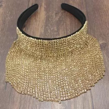 Роскошная Мода Элегантные Свадебные Аксессуары для Волос Длинная Кисточка с Подвесками Ободок на Голову Жемчуг Стразы Повязка на Голову для Женщин Барочные Ободки