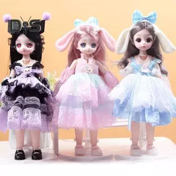 Роскошная модная принцесса-кукла с 22 шарнирами, блестящими глазами, длинными волосами, высотой 12 дюймов, музыкальным проигрывателем, кукла для особых случаев для детей и коллекционеров E