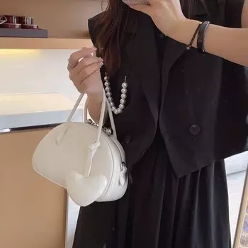 Роскошная мягкая кожаная сумка через плечо для женщин, новые шикарные сумки с сердечками и кисточками, французские универсальные вечерние сумки через плечо, тренд