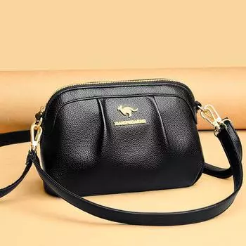 Роскошная мягкая кожаная высококачественная женская сумка-мессенджер