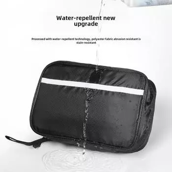 Роскошная мужская дорожная косметичка - водонепроницаемая, большой вместимости, ромбовидной формы, дизайн с разделением сухого/влажного содержимого As Shown