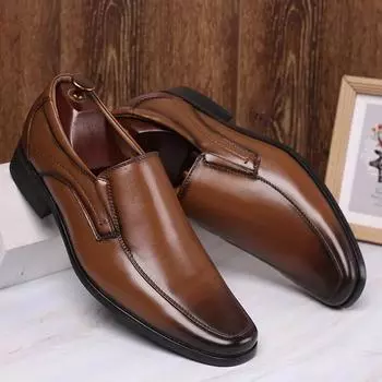 Роскошная мужская обувь, кожаная обувь, туфли с квадратным носком, винтажные кожаные лоферы без шнуровки, уличная повседневная обувь, Zapatos De Hombre 44
