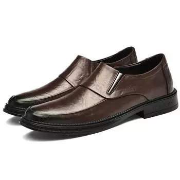 Роскошная мужская обувь, мужская обувь из натуральной кожи, качественная повседневная обувь на плоской подошве, мягкая обувь из натуральной коровьей кожи 38 чёрный