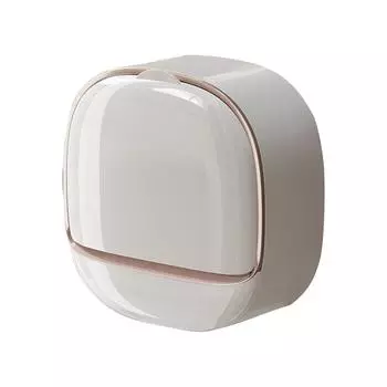 Роскошная мыльница с поддоном, настенная мыльница с откидной крышкой для ванной комнаты, водонепроницаемая мыльница One Size бежевый