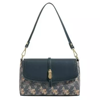 Роскошная напечатанная сумка через плечо, большая вместимость, простая сумка через плечо, женская брендовая дизайнерская модная женская сумка синий