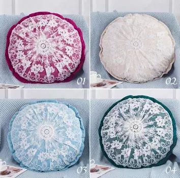 Роскошная наволочка с кружевным цветком в европейском стиле / наволочка для дивана, гостиной, автомобиля, домашнего декора, наволочка для офиса, поясная наволочка Cushion Cover
