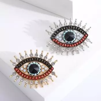 Роскошная одежда в стиле «Темперамент», корсаж, первоклассное чувство, нишевый дизайн, брошь в виде глаза, изысканная брошь со стразами высшего качества.