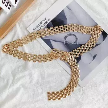 Роскошная панк-цепочка на талию для женщин и девочек, универсальный хип-хоп-пояс, элегантный декоративный пояс, аксессуары для одежды, подарки серебряный