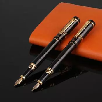 Роскошная перьевая ручка для мужчин и женщин, бизнес-студент, 0,5 мм, 1,0 мм, сверхтонкое перо 2