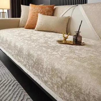 Роскошная подушка для дивана из синели, универсальный противоскользящий чехол для дивана премиум-класса, простой тканевый чехол для полотенца, подушка для четырех сезонов 70x70cm