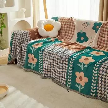 Роскошная подушка для дивана, мультяшное сиденье, чехол для дивана, практичная защита мебели для домашних животных, чехол для дивана Four Seasons, плюшевый чехол для домашнего декора 180x130cm S