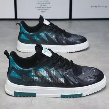 Роскошная повседневная мужская обувь, мужская обувь для скейтбординга, уличная дышащая мужская спортивная обувь для бега, модные студенческие кроссовки 39 зелёный