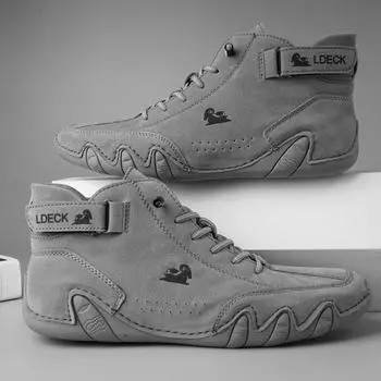 Роскошная повседневная обувь Мужские кроссовки 2024 Мужские высокие кроссовки Зимние теплые дизайнерские модные лоферы на шнуровке Мужские ботильоны 41