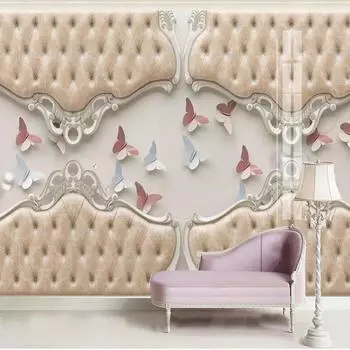 Роскошная рельефная мягкая сумка 3d бабочка фреска для гостиной спальни дивана телевизора фон обои домашний декор 200 cm(W) x 140 cm(H)