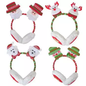 Роскошная рождественская повязка на голову и наушники для вечеринки (4 типа)