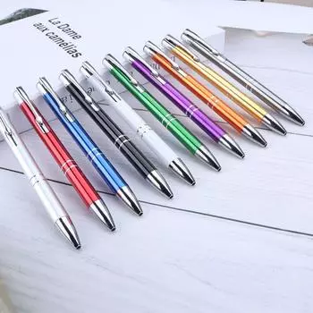 Роскошная ручка для подписи Водонепроницаемая креативная маленькая подарочная школьная канцелярия Алюминиевый стержень для ручки в офисе чёрный