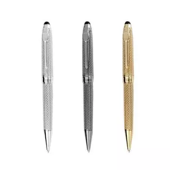 Роскошная ручка-роллер с поворотным шариком 1,0 мм, деловая подпись, офисные принадлежности, подарок для письма серебряный