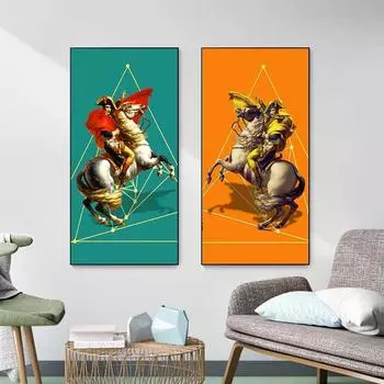 Роскошная серия «Рыцари Наполеона», модульная картина на холсте, настенная художественная картина, печать плакатов, современная гостиная, офис, спальня, дом 20cm40cm NoFrame