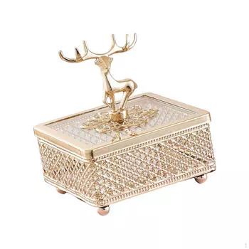 Роскошная шкатулка для украшений, футляр для украшений, металлические подвески, блестящая шкатулка, ожерелья, серьги, органайзер для 12cm Height