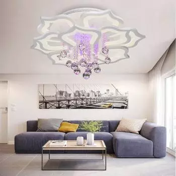 Роскошная современная светодиодная люстра из прозрачного хрусталя, круглая подвесная лампа для домашнего декора, гостиной, спальни, подвесная лампа