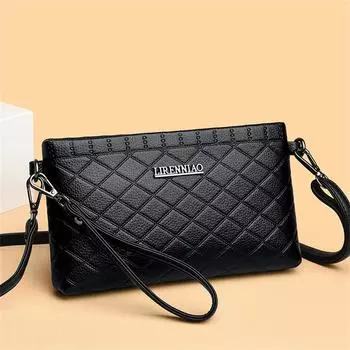 Роскошная стеганая кожаная сумка через плечо, женская стильная сумка со съемным ремешком, элегантный дизайн, большая вместимость, несколько отделений