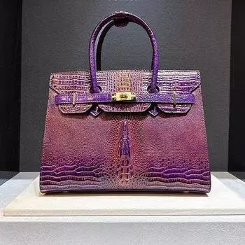 Роскошная сумка 2023 года из платиновой кожи с крокодиловым узором — большая вместимость, стильный дизайн зелёный