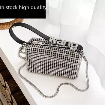 Роскошная сумка через плечо со стразами — женская, летняя версия 2025 г.