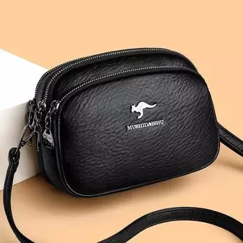 Роскошная сумка-мессенджер через плечо для женщин Дизайнерские сумки Женские сумки Множество карманов Мягкие кожаные сумки