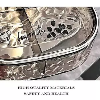 Роскошная тарелка для сухофруктов, поднос для сухофруктов с водяной рябью и крышкой, бытовая коробка для хранения сухофруктов, креативная коробка для орехов и конфет