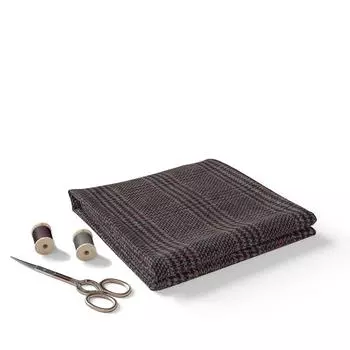 Роскошная темно-коричневая клетчатая костюмная ткань - премиум 70% шерстяная смесь 2 темно-коричневого