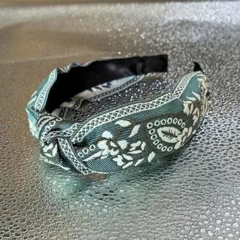 Роскошная тканевая повязка для волос для женщин, широкая, с цветком, повязка на голову с узлом посередине, повседневный тюрбан, обруч для волос, дорожные аксессуары для волос, подарок