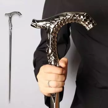 Роскошная трость из алюминиевого сплава для мужчин и женщин в стиле стимпанк, палочки из чешуи дракона, вечерние декоративные трости