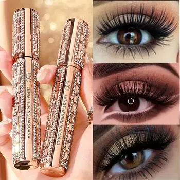 Роскошная удлиняющая тушь для ресниц, водостойкая, стойкая формула, черная тушь для ресниц, без комочков, придающая объем, подкручивающая ресницы, макияж глаз 1pc