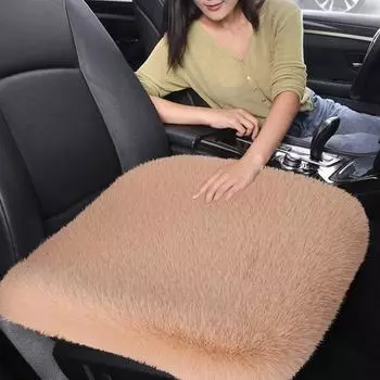 Роскошная утолщенная плюшевая подушка для автомобильного сиденья, дышащая, влагоотводящая, моющаяся, не выцветающая, автомобильная