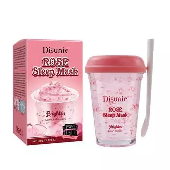 Роскошная увлажняющая маска для лица для сна с эссенцией розы и гиалуроновой кислотой 115g
