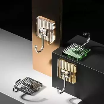 Роскошная ванная комната настенный светильник ряд крючок акриловый ключ пальто полотенце вешалка без сверления стойка прочный самоклеящийся держатель аксессуары золотой