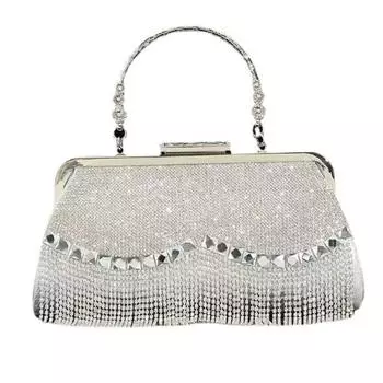 Роскошная вечерняя сумочка для свадебной вечеринки, банкетная сумка, клатч с бриллиантами, женская модная сумка для свадебного платья серебряный