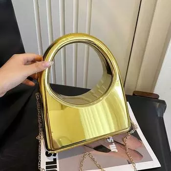 Роскошная вечерняя сумочка-клатч для женщин, золотая сумка, дизайнерская сумка из высококачественного ПВХ, модные сумки через плечо для помады