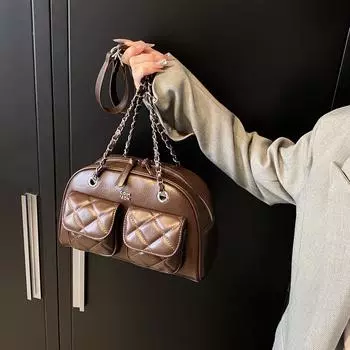 Роскошная винтажная сумка Boston с вышитой подушкой-сумкой Элегантная сумка через плечо для поездок на работу