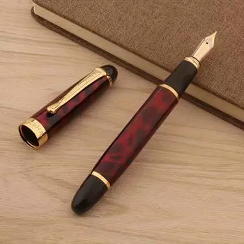 Роскошная высококачественная металлическая перьевая ручка 0,35 мм, офисные учебные принадлежности, ручка для письма