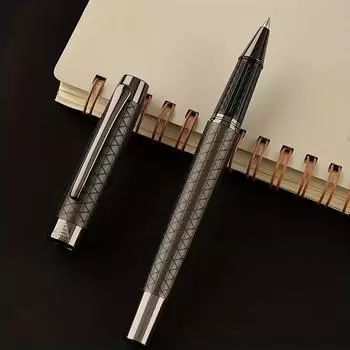 Роскошная высококачественная металлическая перьевая ручка, подходящая для деловых, офисных и школьных нужд, а также в качестве прекрасного подарка.